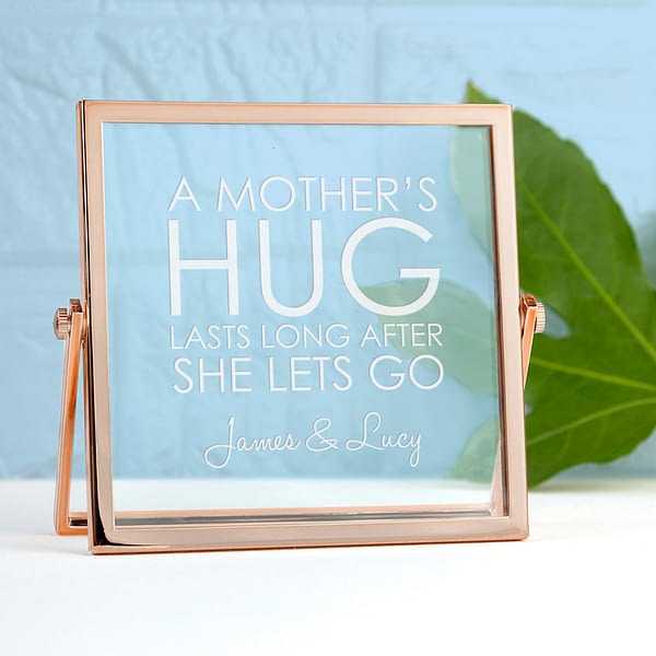 Engraved Never Let Go Rose Gold Frame