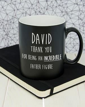 Incredible Father Figure Black Matte Mug