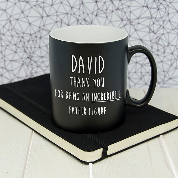 Incredible Father Figure Black Matte Mug