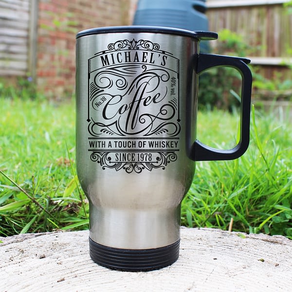 Coffee With a Touch of Whiskey Travel Mug