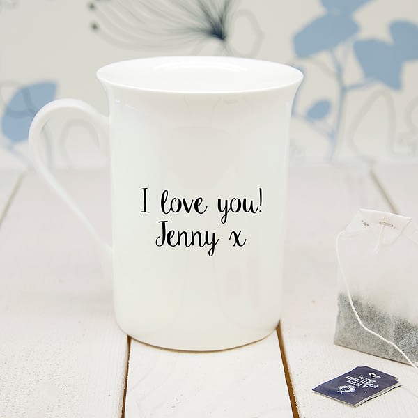 Personalised Oat-Standing Bone China Mug