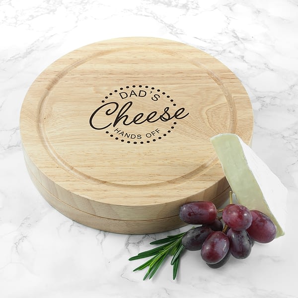 Personalised 'Hands Off' Cheese Board Set