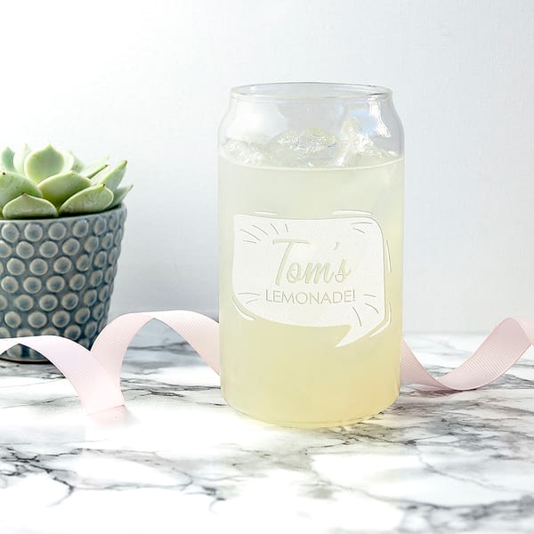 Personalised Lemonade Can Glass