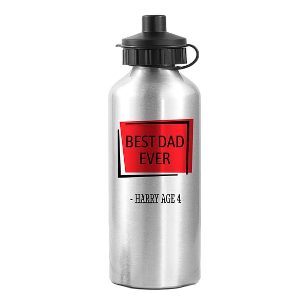 Personalised Best... Silver Water Bottle