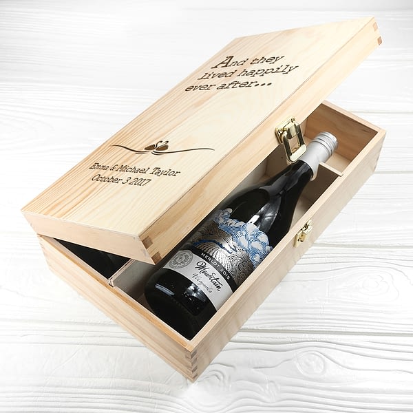 Personalised Fairy Tale Wedding Wine Box