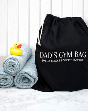 Personalised Cotton Black Gym Bag