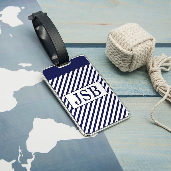 Gentlemen's Nautical Monogrammed Luggage Tag