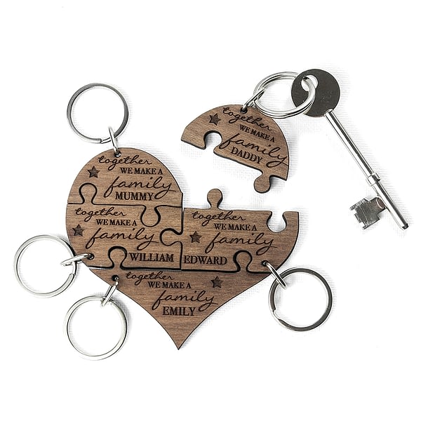 Personalised Family Together Keyring