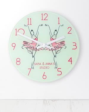 Graceful Ballet Dancer Personalised Wall Clock