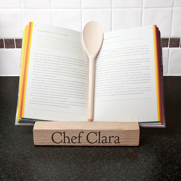 Personalised Single Kitchen Recipe Book or Tablet Holder