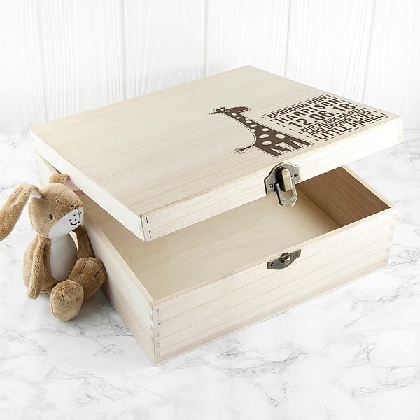 Personalised Baby Giraffe Keepsake Box