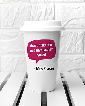 Personalised Teacher Says Travel Mug