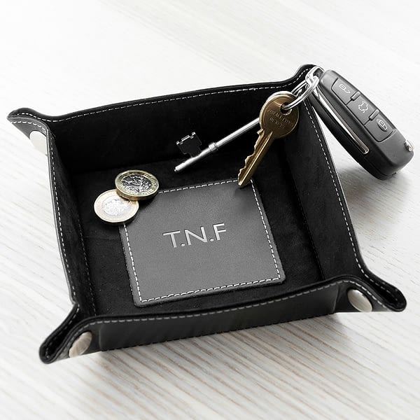 Luxury Black Personalised Valet Tray