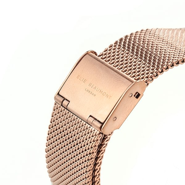 Personalised Rose Gold Metallic Square Watch