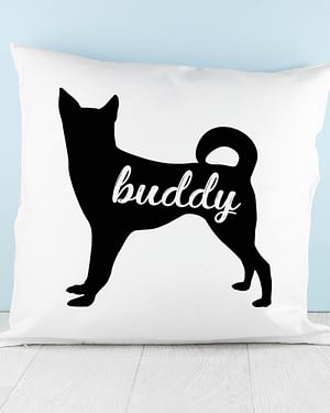 Personalised Husky Silhouette Cushion Cover