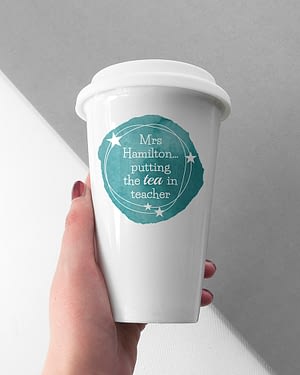 Personalised Tea in Teacher Travel Mug