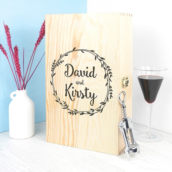 Romantic Wreath Double Wine Box