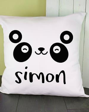 Personalised Cute Panda Eyes Cushion Cover