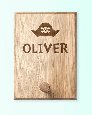 Personalised Pirate Hat Peg Hook