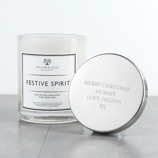 Personalised Festive Spirit Candle