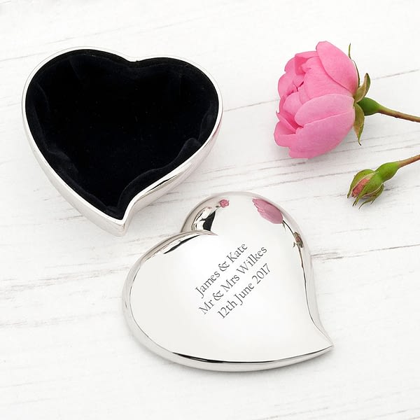 Personalised Miniature Heart Trinket Box