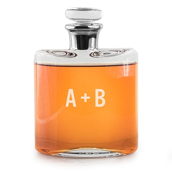 LSA Monogrammed Platinum Necked Decanter