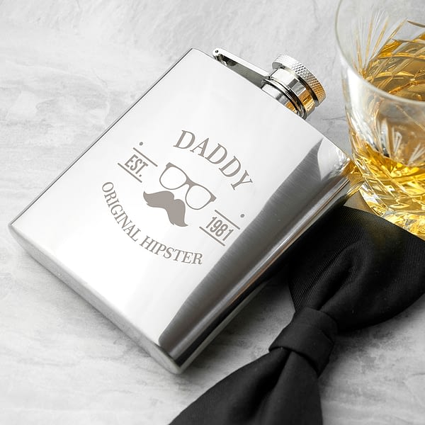 Original Hipster's Silver Hip Flask