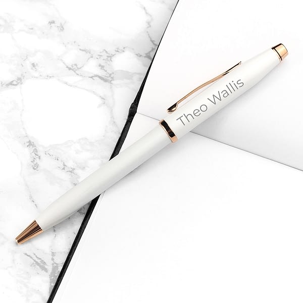 Personalised Cross Century II Pen in White