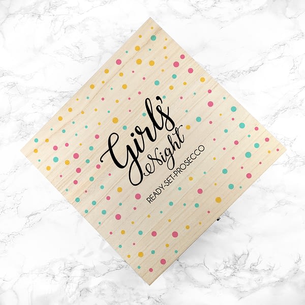 Personalised Polka Dot Girls' Night Box