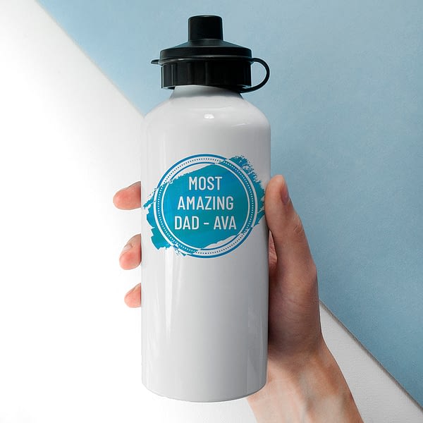 Personalised White Water Bottle