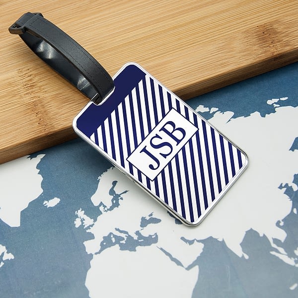 Gentlemen's Nautical Monogrammed Luggage Tag