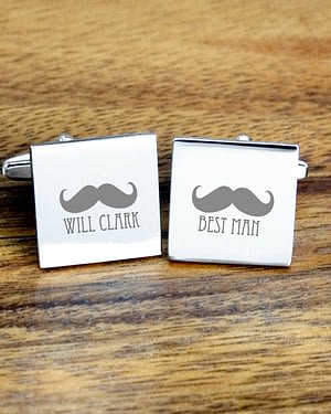 Moustache Best Man Cufflinks